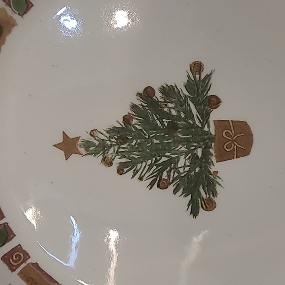 VINTAGE PIER 1 "NATURAL CHRISTMAS" ENGLAND ANGLETERRE DINNER PLATES - Picture 7 of 11
